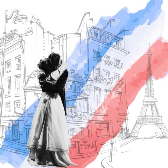 To mennesker omfavner hinanden i Paris