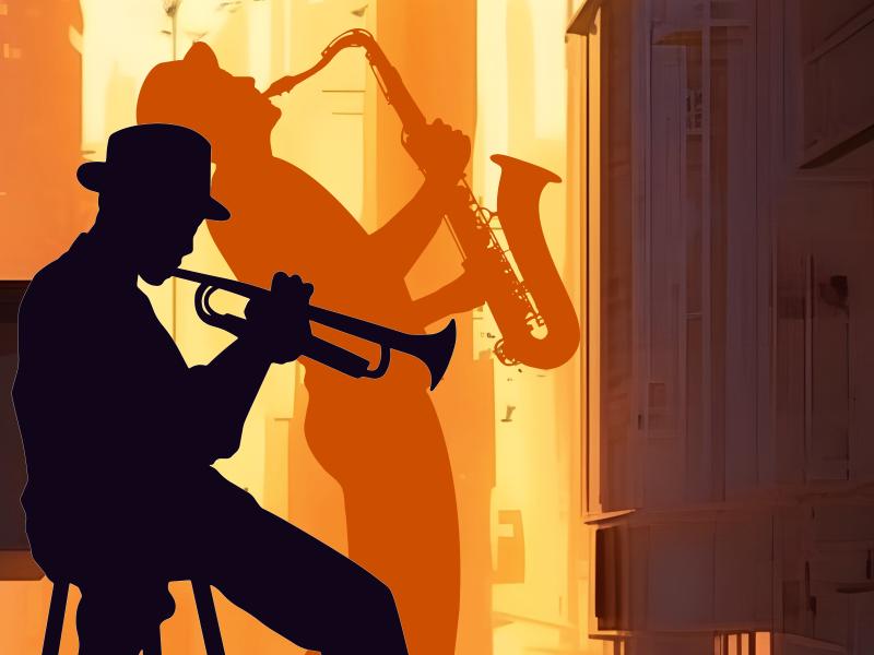 Jazzmusikere spiller i byen