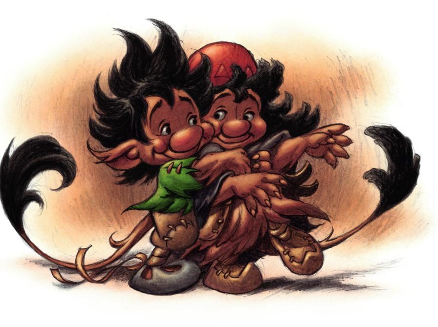 Troldene Paja og Pajko danser