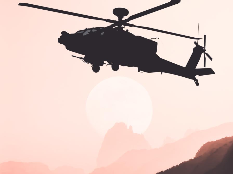 helikoper i luften